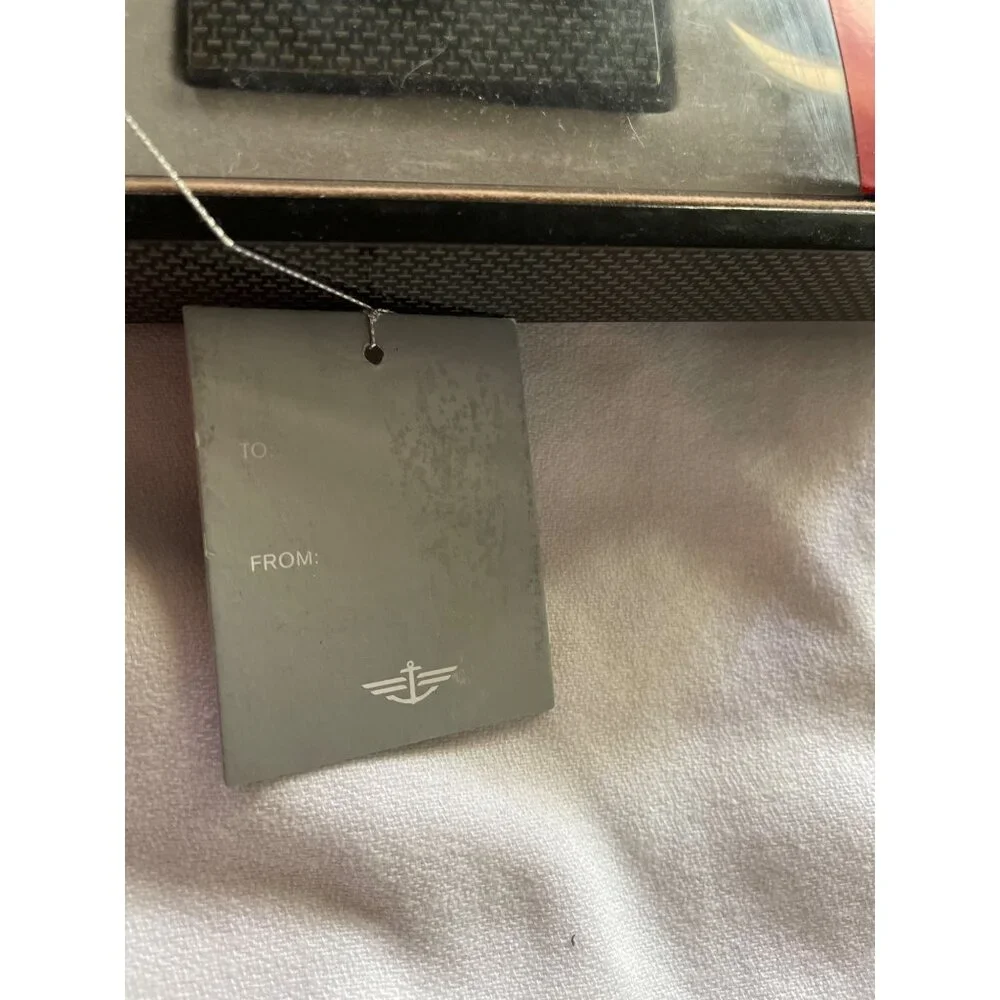 Dockers Magnetic Money Clip & Desk Clock Set In Black Gift Box